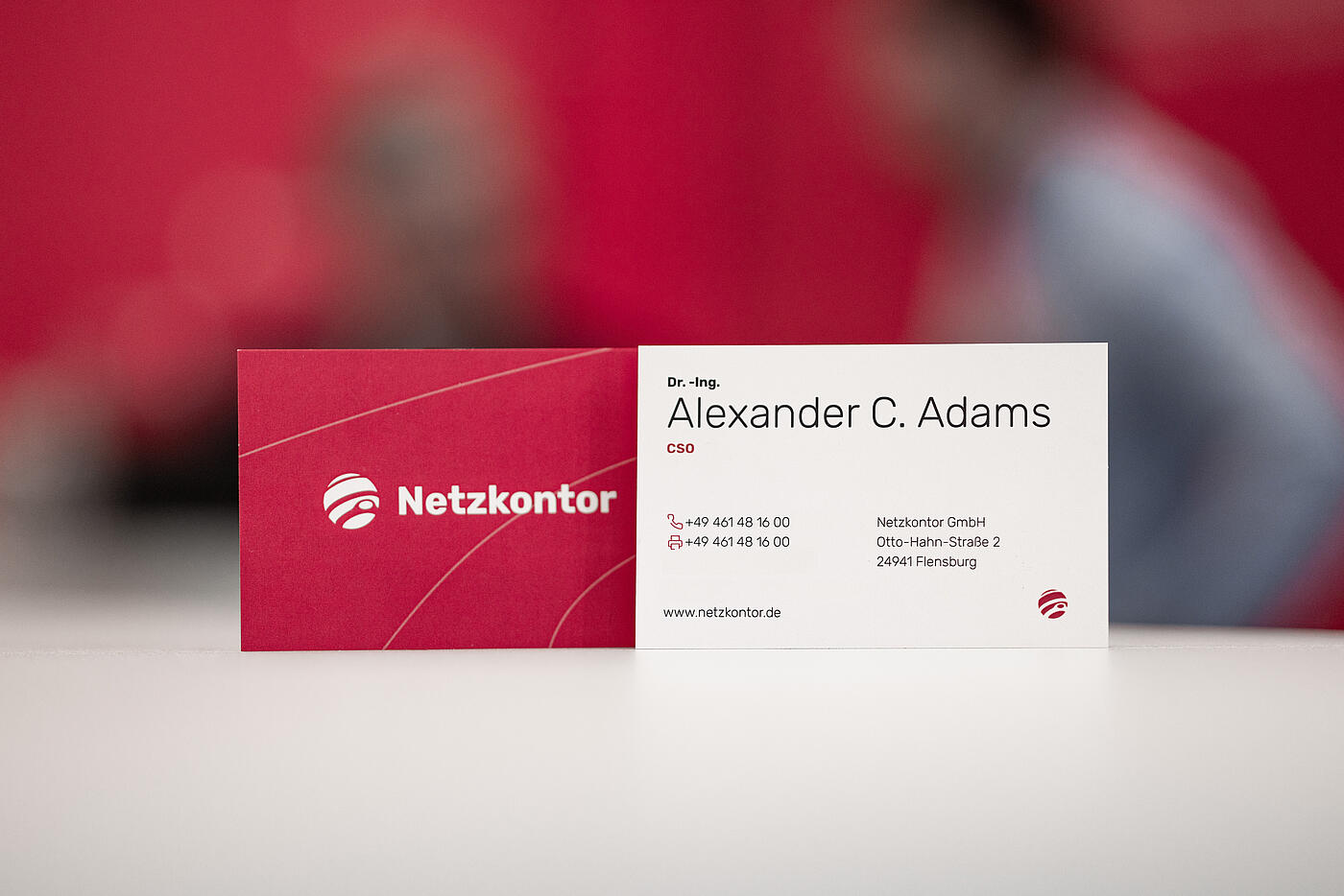 Netzkontor-Visitenkarten im neuen Corporate Design.