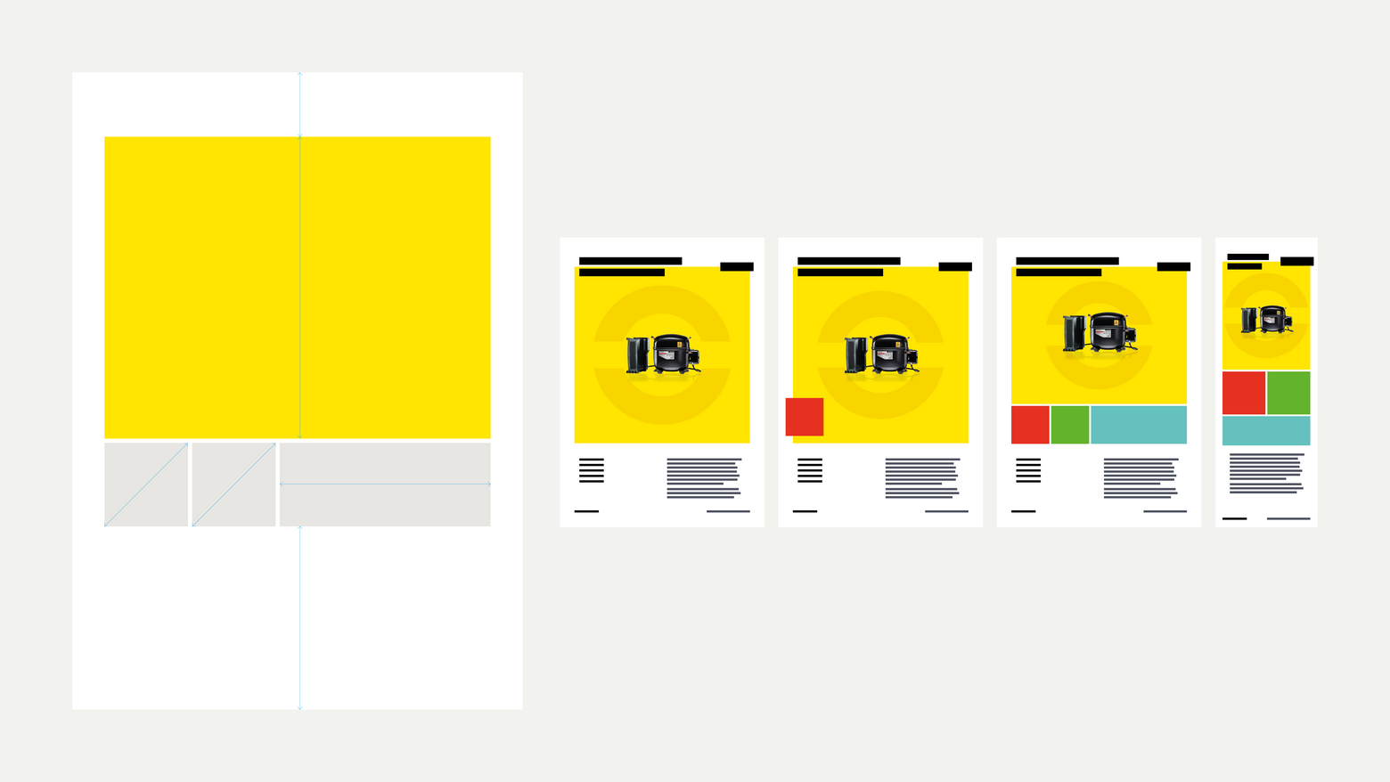 Eine Grafik zeigt verschiedene Designelemente im neuen SECOP-Branding.