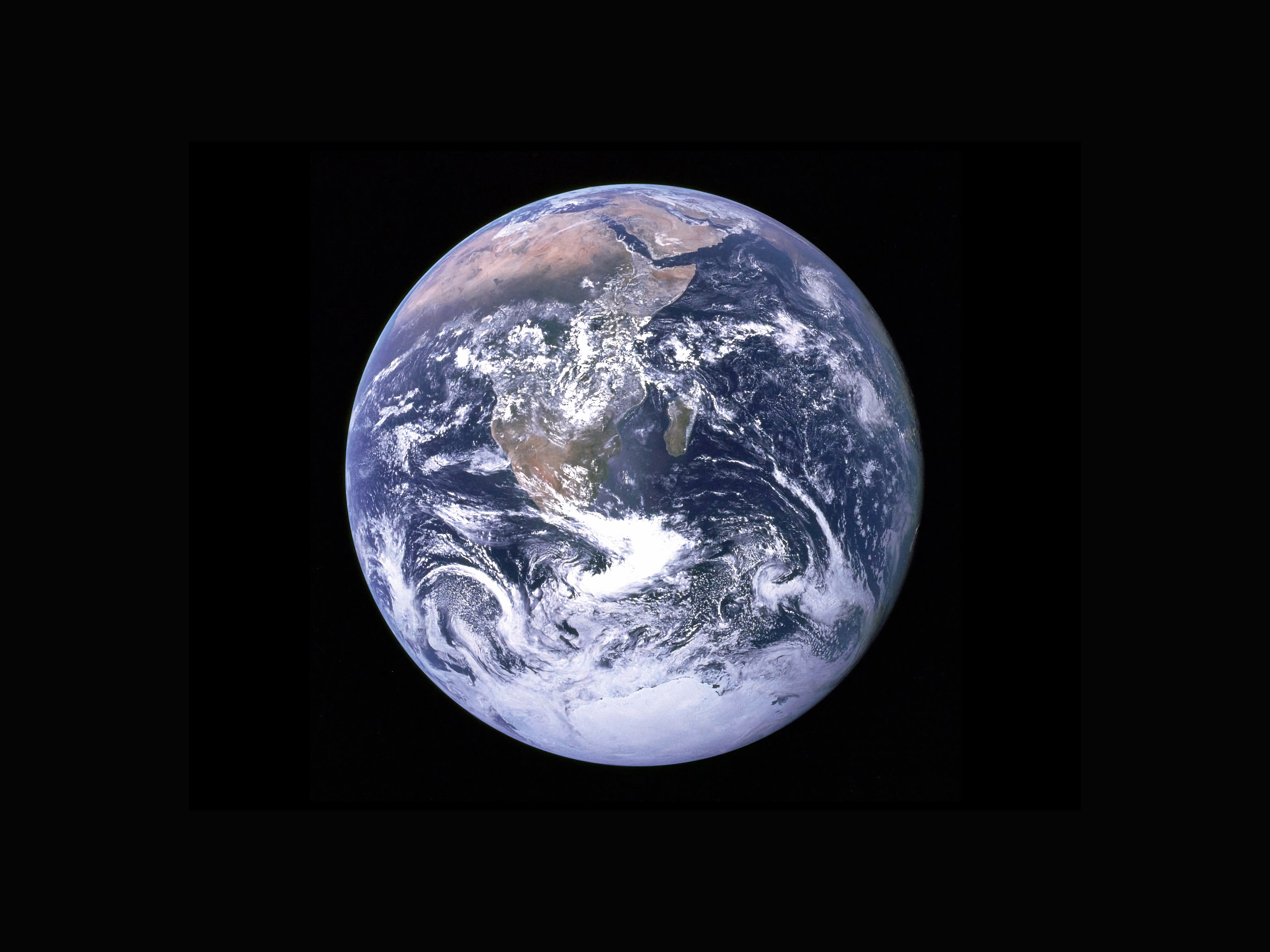 Die Erde, vom Weltraum aus gesehen.